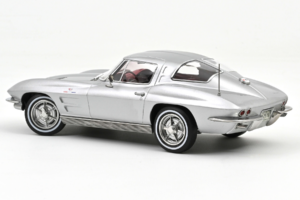 Chevrolet Corvette C2 Sting Ray Sebring Silver Norev 1:18 189052 Metal - imaginea 2 din 2