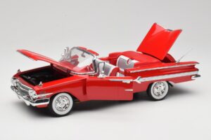 Chevrolet Impala Cabriolet Roșu Welly 1:18 9864W Metal - imaginea 2 din 8