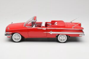 Chevrolet Impala Cabriolet Roșu Welly 1:18 9864W Metal - imaginea 4 din 8