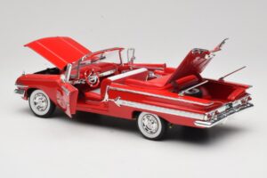 Chevrolet Impala Cabriolet Roșu Welly 1:18 9864W Metal - imaginea 5 din 8