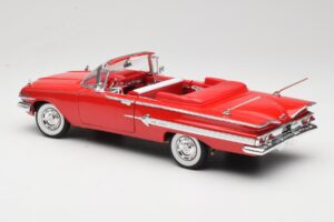 Chevrolet Impala Cabriolet Roșu Welly 1:18 9864W Metal - imaginea 7 din 8