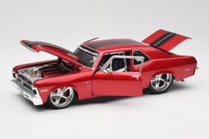 Chevrolet Nova SS Coupe Roșu Maisto 1:18 31083-M1 Metal - imaginea 2 din 8