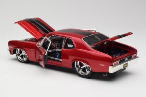 Chevrolet Nova SS Coupe Roșu Maisto 1:18 31083-M1 Metal - imaginea 5 din 8