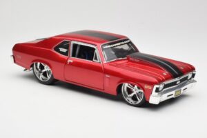 Chevrolet Nova SS Coupe Roșu Maisto 1:18 31083-M1 Metal - imaginea 6 din 8