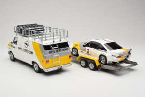 Opel Manta 400 Group B Rally Tour de Corse 1984 Cu Chevrolet G30 Vehicul de Asistență Otto 1:18 OT491 Rășină - imaginea 2 din 13
