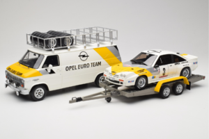 Opel Manta 400 Group B Rally Tour de Corse 1984 Cu Chevrolet G30 Vehicul de Asistență Otto 1:18 OT491 Rășină