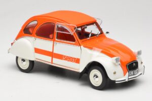 Citroen 2CV Spot Portocaliu & Alb Solido 1:18 421183600 Metal - imaginea 6 din 8