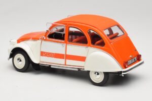 Citroen 2CV Spot Portocaliu & Alb Solido 1:18 421183600 Metal - imaginea 7 din 8