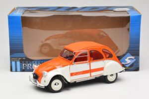 Citroen 2CV Spot Portocaliu & Alb Solido 1:18 421183600 Metal - imaginea 8 din 8
