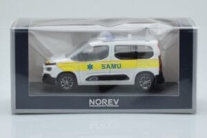 Citroen Berlingo Ambulance SAMU Alb Galben Norev 1:43 155769 Metal - imaginea 4 din 4