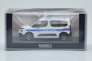Citroen Berlingo Police Municipale v1 Alb Albastru Norev 1:43 155767 Metal - imaginea 4 din 4