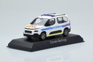Citroen Berlingo Police Municipale v2 Alb Albastru Norev 1:43 155768 Metal - imaginea 2 din 4