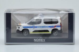 Citroen Berlingo Police Municipale v2 Alb Albastru Norev 1:43 155768 Metal - imaginea 4 din 4