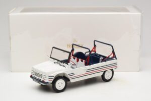 Citroen Mehari Albastru Alb Roșu Norev 1:18 181805 Metal - imaginea 7 din 7