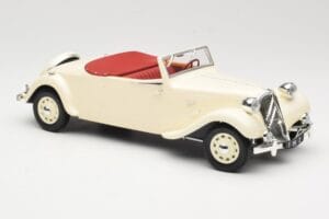 Citroen Traction Avant 11B Cabriolet Crem Norev 1:18 181440 Metal - imaginea 4 din 6