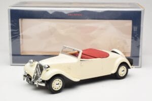 Citroen Traction Avant 11B Cabriolet Crem Norev 1:18 181440 Metal - imaginea 6 din 6