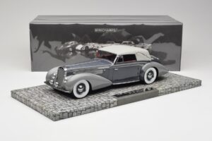 Delage D8 120 Cabriolet Gri & Gri Închis Minichamps 1:18 107115134 Metal - imaginea 6 din 6