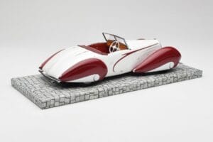 Delahaye Type 135 M Cabriolet Alb Roșu Minichamps 1:18 107116161 Rășină - imaginea 2 din 6
