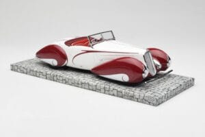 Delahaye Type 135 M Cabriolet Alb Roșu Minichamps 1:18 107116161 Rășină - imaginea 4 din 6