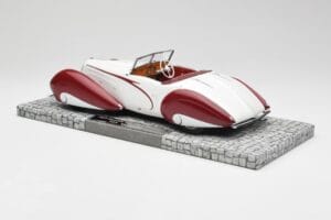 Delahaye Type 135 M Cabriolet Alb Roșu Minichamps 1:18 107116161 Rășină - imaginea 5 din 6
