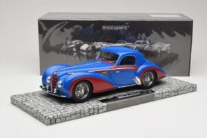 Delahaye Type 145 V12 Coupe Albastru Roșu Minichamps 1:18 107116121 Rășină - imaginea 6 din 6