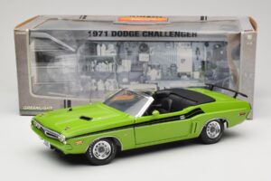Dodge Challenger Cabriolet Verde Greenlight 1:18 12803-06G Metal - imaginea 8 din 8