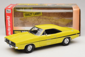 Dodge Charger R/T Galben Dirty Mary Crazy Larry Auto World 1:18 AWSS101/06 Metal - imaginea 8 din 8