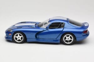 Dodge Viper GTS SR II Albastru cu Dungi Albe Bburago 1:18 3330 Metal - imaginea 4 din 8
