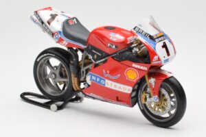 Ducati 998R WSB #1 T. Bayliss Ducati Infostrada 2002 Minichamps 1:12 122021201 Metal - imaginea 4 din 6