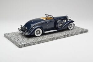 Duesenberg SJN Convertible Coupe Midnight Blue Minichamps 1:18 107150332 Metal - imaginea 2 din 6