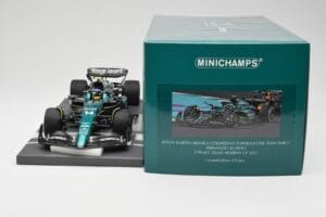 Aston Martin AMR23 #14 F. Alonso 3rd Place Saudi Arabian GP 2023 Minichamps 1:18 117230214 Metal - imaginea 6 din 7
