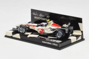 Honda RA106 A. Davidson Test Driver F1 2006 Minichamps 1:43 400060036 Metal - imaginea 3 din 5