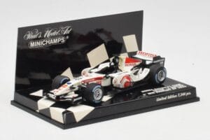 Honda RA106 #12 J. Button Hungarian GP Winner F1 2006 Minichamps 1:43 400060112 Metal - imaginea 2 din 5