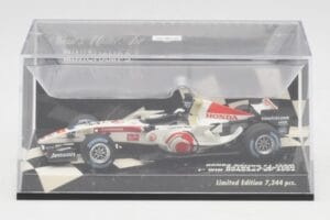 Honda RA106 #12 J. Button Hungarian GP Winner F1 2006 Minichamps 1:43 400060112 Metal - imaginea 5 din 5