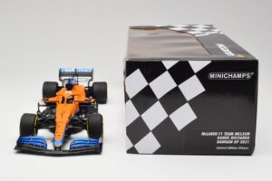 McLaren MCL35M #3 D. Ricciardo Bahrain GP 2021 Minichamps 1:18 530211803 Metal - imaginea 6 din 7