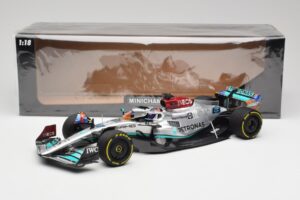 Mercedes AMG W13 E Performance Petronas #63 G. Russell Miami GP 2022 Minichamps 1:18 110220563 Metal - imaginea 7 din 7