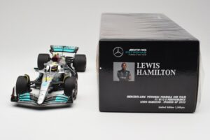 Mercedes AMG W13 E Performance Petronas #44 L. Hamilton Spanish GP 2022 Minichamps 1:18 110220044 Metal - imaginea 6 din 7