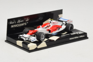 Toyota T. Glock Panasonic Toyota Racing Showcar F1 2008 Minichamps 1:43 400080082 Metal - imaginea 2 din 5