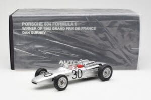 Porsche 804 #30 D. Gurney French Grand Prix 1962 AUTOart 1:18 86271 Metal - imaginea 6 din 6