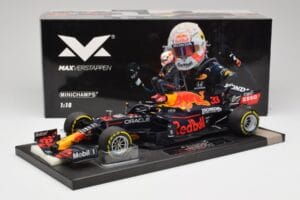 Red Bull RB16B #33 M. Verstappen France GP Winner 2021 Minichamps 1:18 113210833 Metal - imaginea 6 din 7