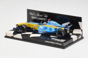 Renault R25 F. Alonso F1 World Champion Showcar 2005 Minichamps 1:43 400050075 Metal - imaginea 2 din 5