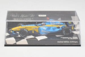 Renault R25 F. Alonso F1 World Champion Showcar 2005 Minichamps 1:43 400050075 Metal - imaginea 4 din 5