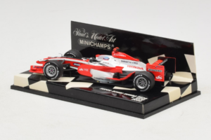 Super Aguri SA08 Honda #18 T. Sato F1 2008 Minichamps 1:43 400080018 Metal - imaginea 3 din 5