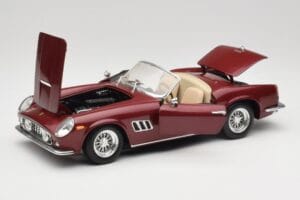 Ferrari 250 GT California Spider LWB Roșu Închis Hot Wheels 1:18 25727 Metal - imaginea 2 din 8