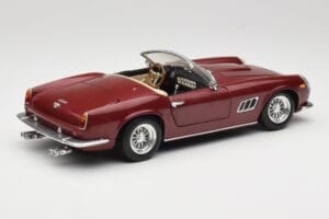 Ferrari 250 GT California Spider LWB Roșu Închis Hot Wheels 1:18 25727 Metal - imaginea 3 din 8
