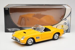 Ferrari 250 GT California Spider Galben Hot Wheels 1:18 23905 Metal - imaginea 8 din 8