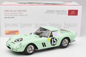 Ferrari 250 GTO #15 S. Moss / G. Hill Goodwood 1962 CMC 1:18 M-247 Metal - imaginea 6 din 6