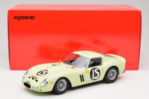 Ferrari 250 GTO #15 S. Moss / I. Ireland Goodwood Tourist Trophy Winner 1962 Kyosho 1:18 08438C Metal - imaginea 8 din 8