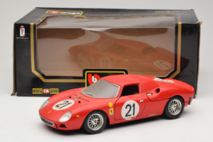 Ferrari 250 LM #21 M. Gregory / J. Rindt 24 Hours of Le Mans 1965 Bburago 1:18 3033-P2 Metal - imaginea 8 din 8