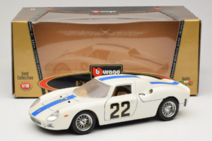 Ferrari 250 LM #22 Alb 1965 Bburago 1:18 3333-W1 Metal - imaginea 8 din 8